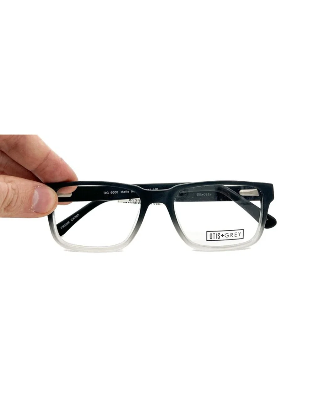 Otis Grey OG 9008 Matte Black Rectangle Authentic Eyeglass Frames 52-17-140